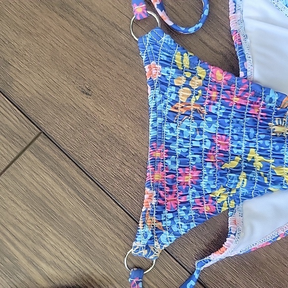 SHEIN Floral Blue Cheeky Bikini Size Small 💜 - Picture 4 of 4